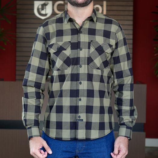 Camisa Jack Lenhador 24 Verde e Preta Citerol 01